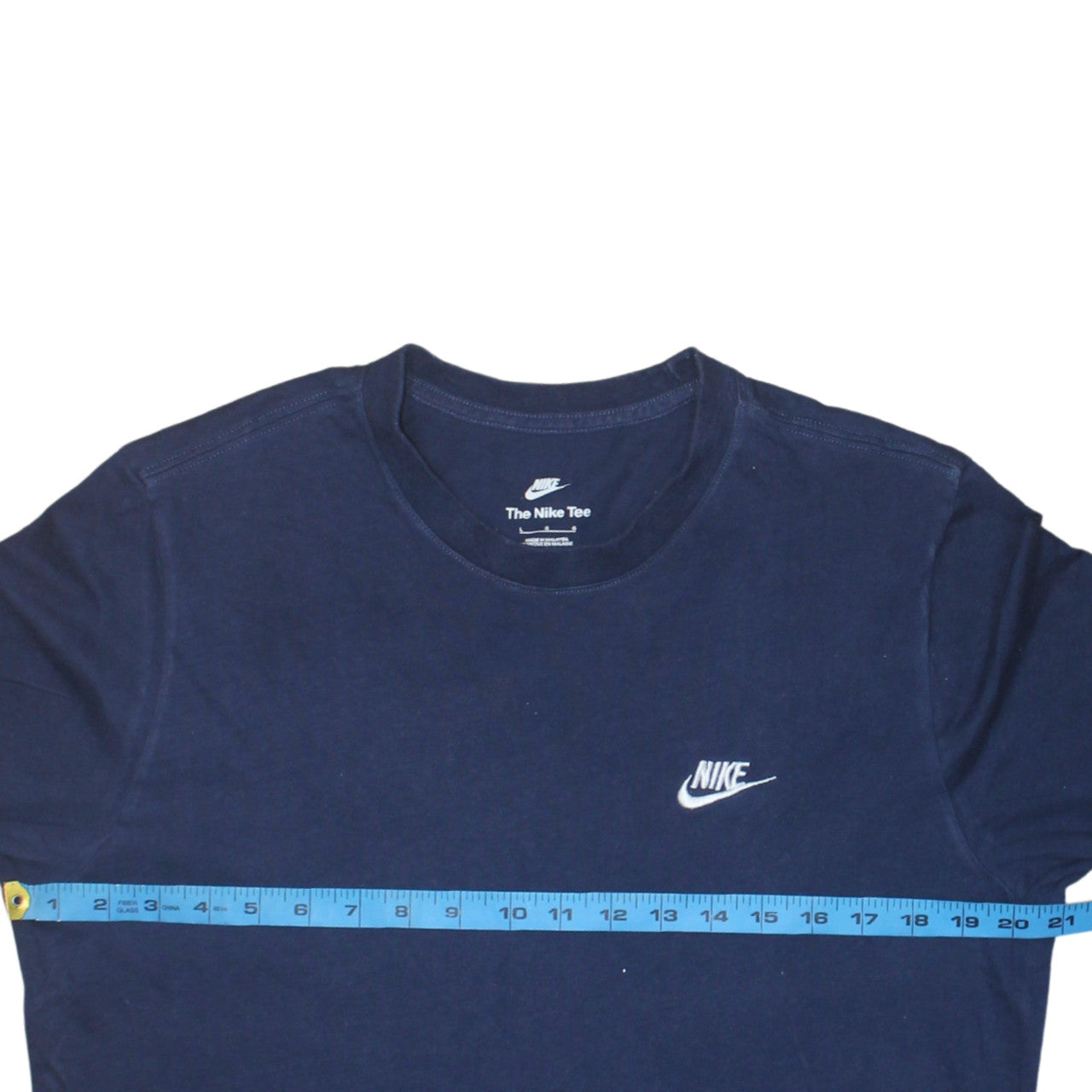 Nike Men's Navy Blue Classic Crew Neck Cotton T-Shirt Size L