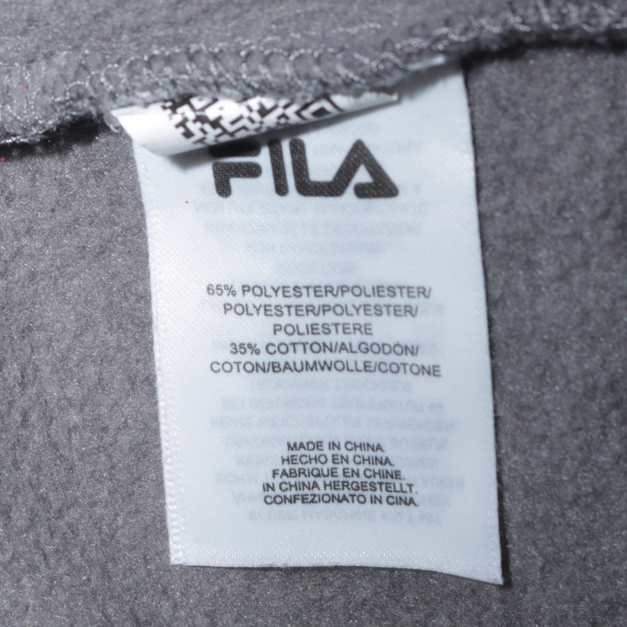 FILA Boys Grey Pullover Hoodie 13-15 Years Polyester Cotton Blend