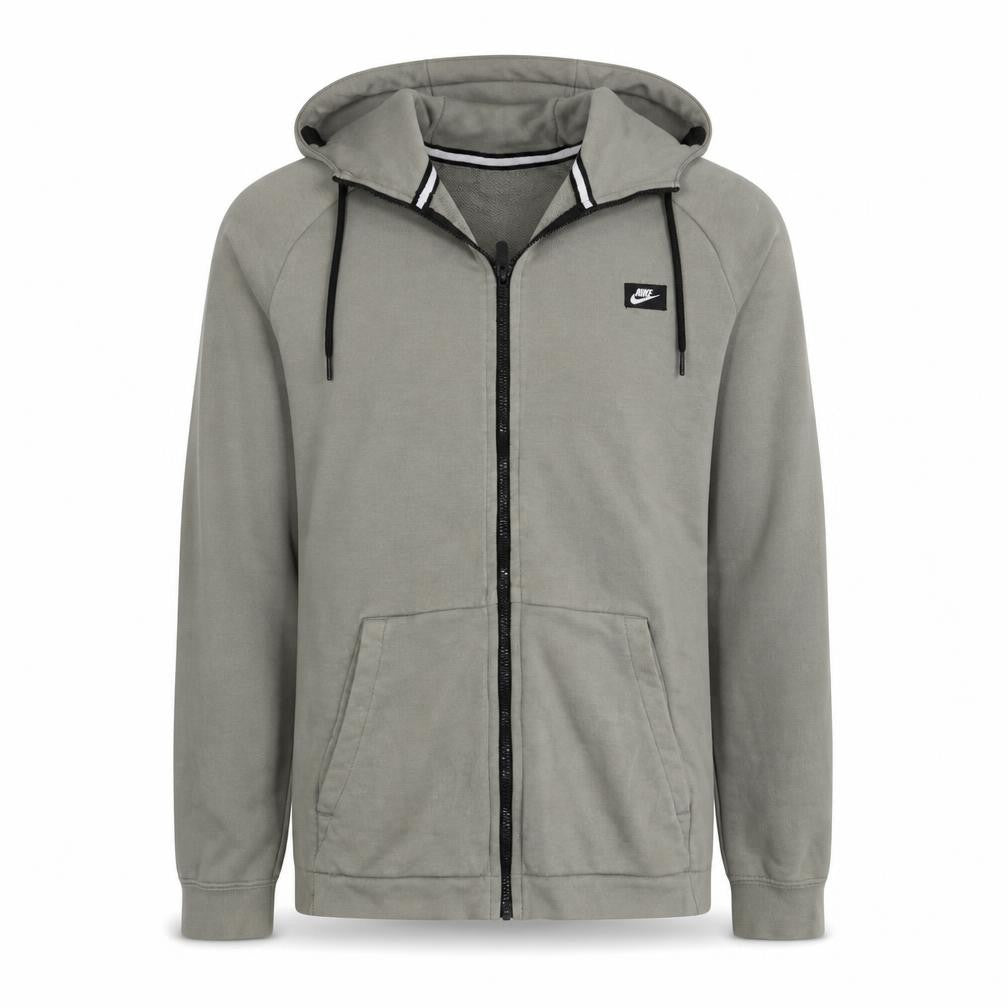 Nike Men's Grey Full Zip Hoodie Sweatshirt M Regular Fit