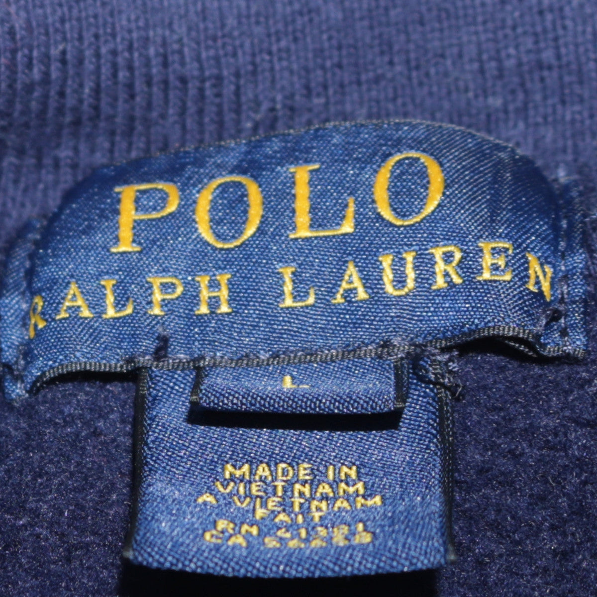 Ralph Lauren Boys Blue & Grey Full Zip Sweatshirt L Embroidered Logo