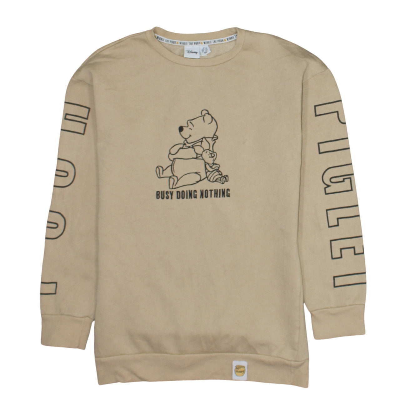 Disney Women Beige Winnie the Pooh Pullover Sweatshirt XS