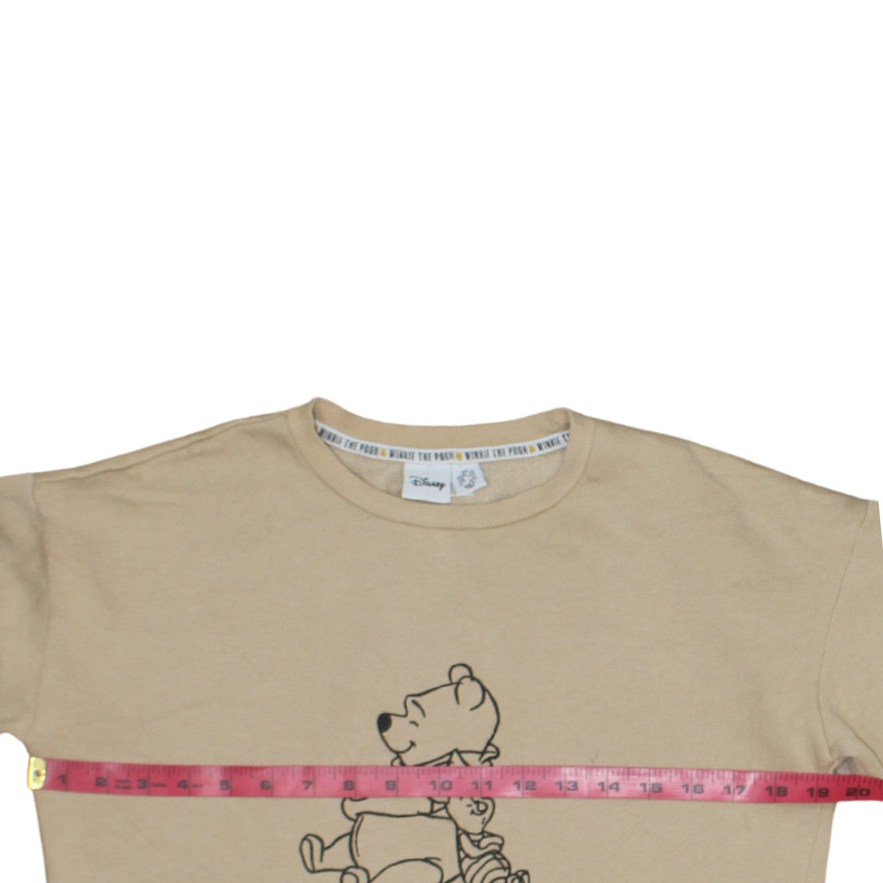 Disney Women Beige Winnie the Pooh Pullover Sweatshirt XS