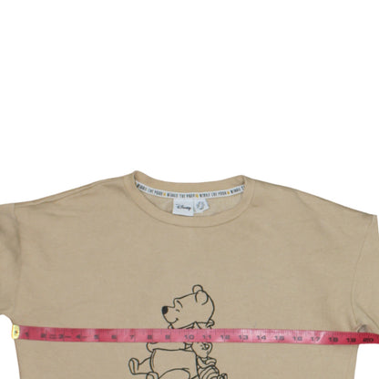 Back view of Disney Women Beige Winnie the Pooh Pullover Sweatshirt XS