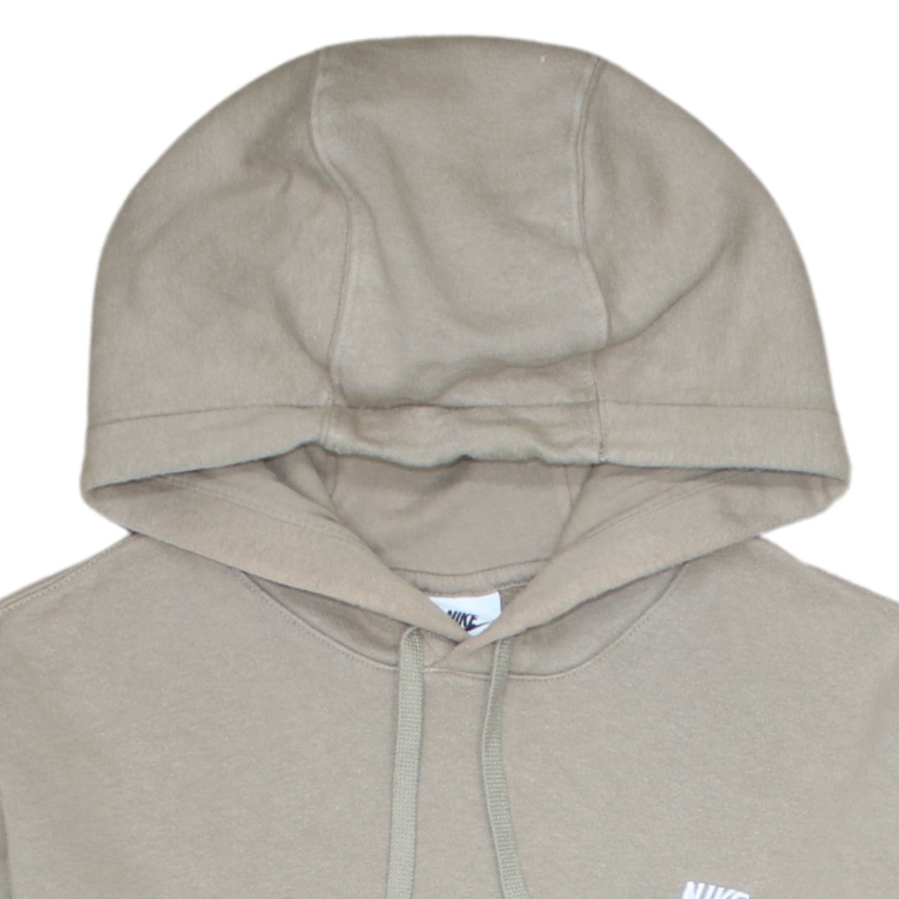 Nike Men Beige Pullover Hoodie Small Regular Fit Fleece Sweatshirt