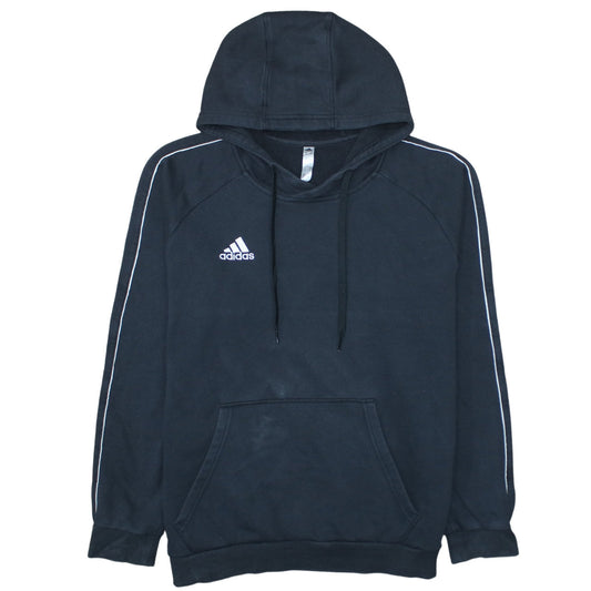 Adidas Men's Black Large Pullover Hoodie Fleece Sweatshirt