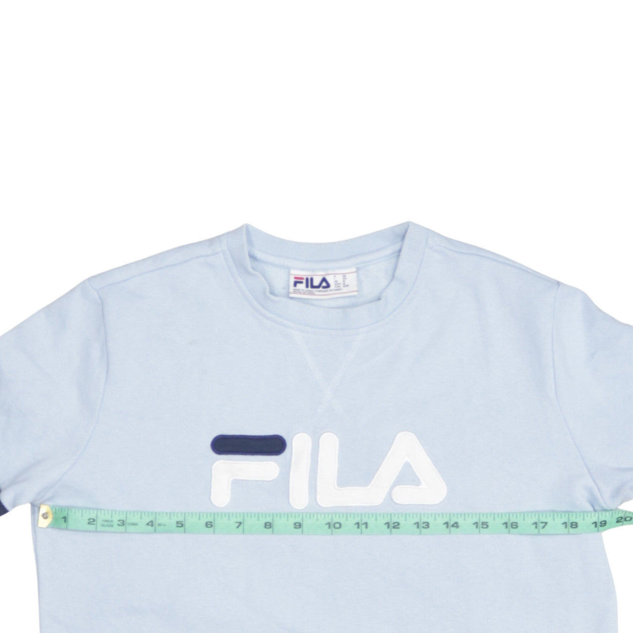 Fila Women Light Blue Crew Neck Pullover Sweatshirt M