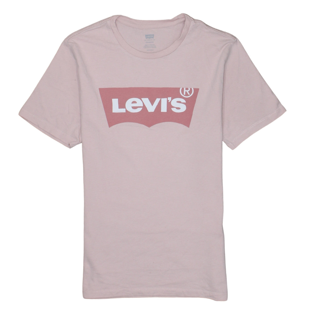 Levi's Womens Pink Logo Basic Crew Neck Cotton T-Shirt XS