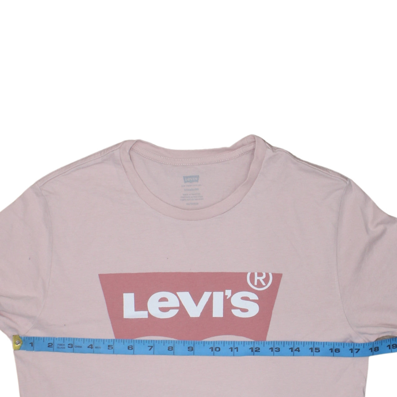 Levi's Womens Pink Logo Basic Crew Neck Cotton T-Shirt XS
