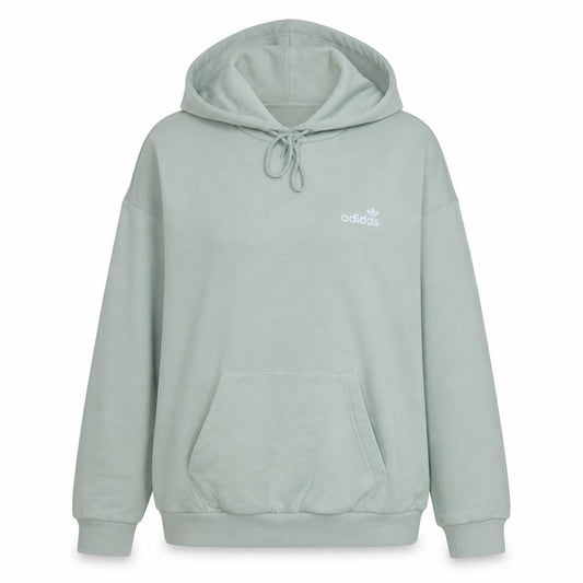 Adidas Women’s Green Pullover Hoodie Size 8 Relaxed Fit Sweatshirt