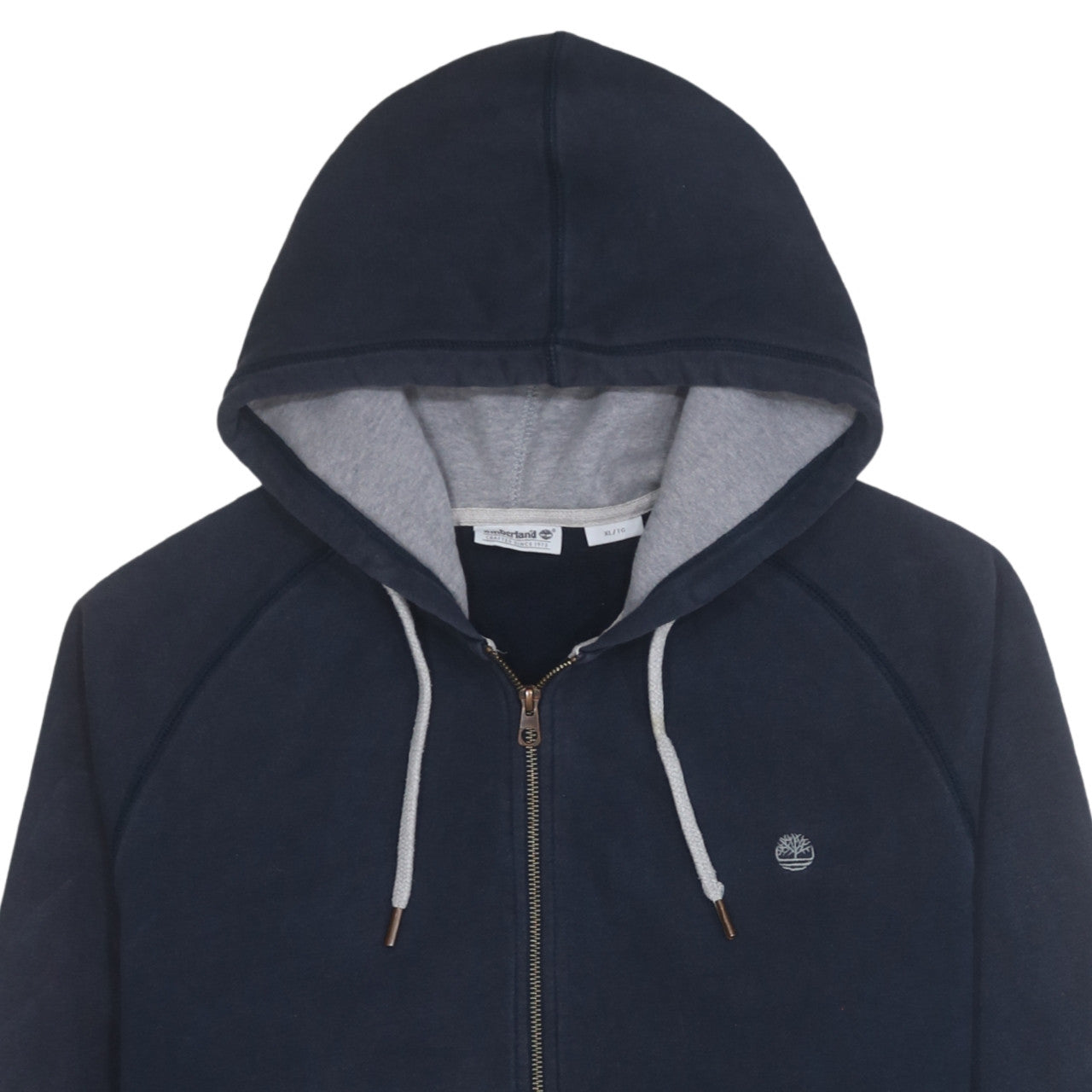 Timberland Men's Blue XL Full Zip Hoodie Fleece Jacket