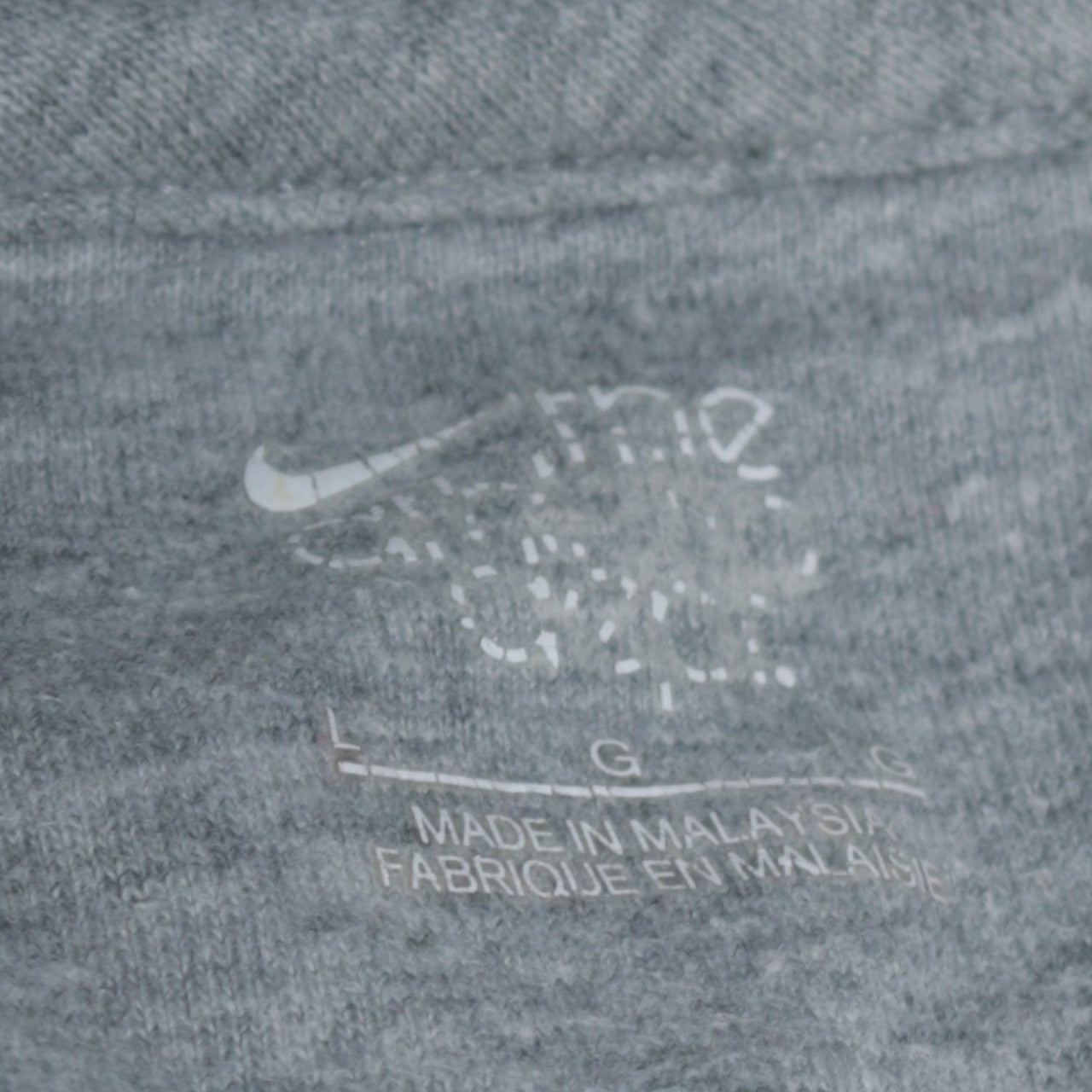 Nike Women's Grey Pullover Hoodie Size L Cotton Blend Fleece