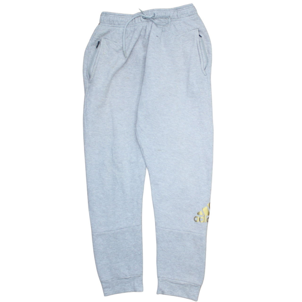 Adidas Women Light Grey Sweatpants Jogger M Drawstring Pockets