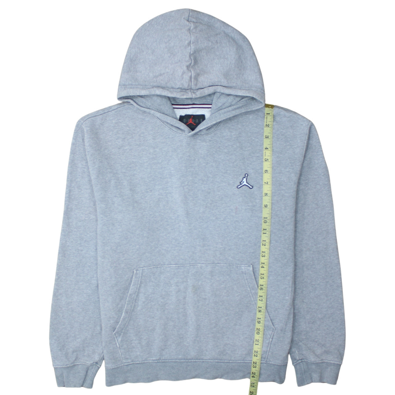 Jordan Mens Grey Pullover Hoodie M Regular Fit Fleece Sweatshirt
