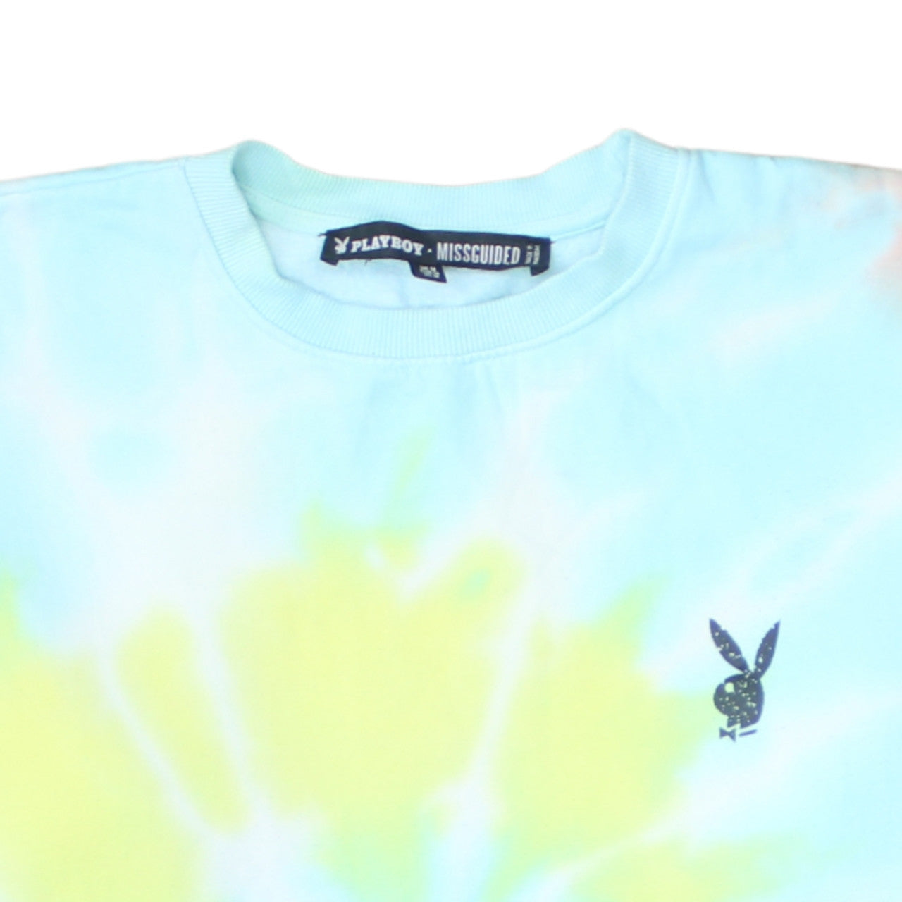 Playboy x Missguided Women's Multicoloured Tie Dye Pullover Sweatshirt Medium