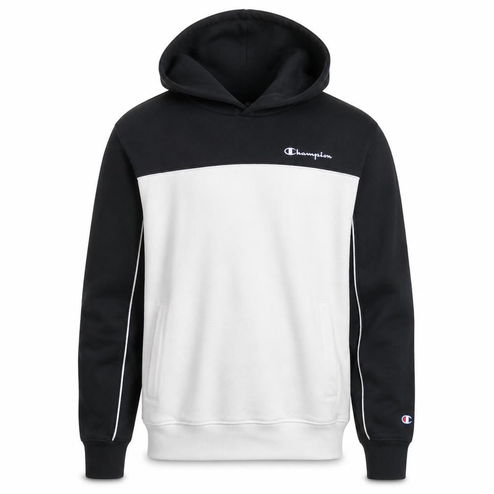 Champion Men's Black & White Small Pullover Hoodie Jumper