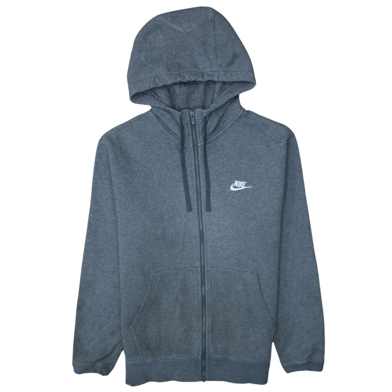 Nike Men's Grey Full Zip Fleece Hoodie Size M Sportswear