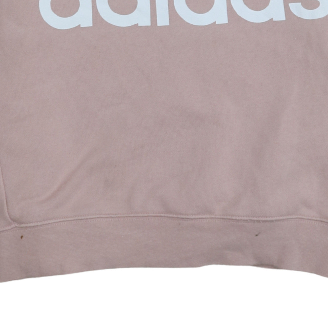 Adidas Womens Pink Crew Neck Pullover Sweatshirt UK 6 XS Logo Print