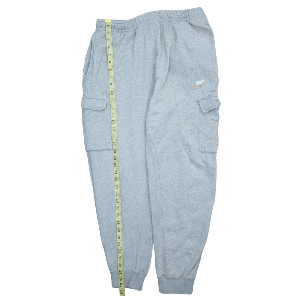 Nike Women's Grey Cargo Jogger Trousers Large Fleece Regular Fit