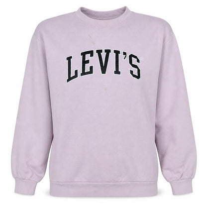 Levi's Womens Lilac Logo Pullover Sweatshirt L Crew Neck