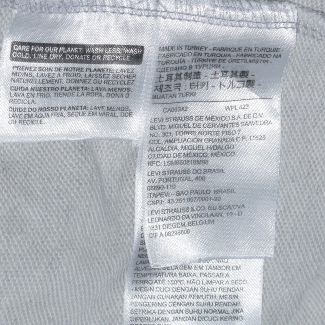 Levi's Men's Grey XL Pullover Hoodie with Logo Print
