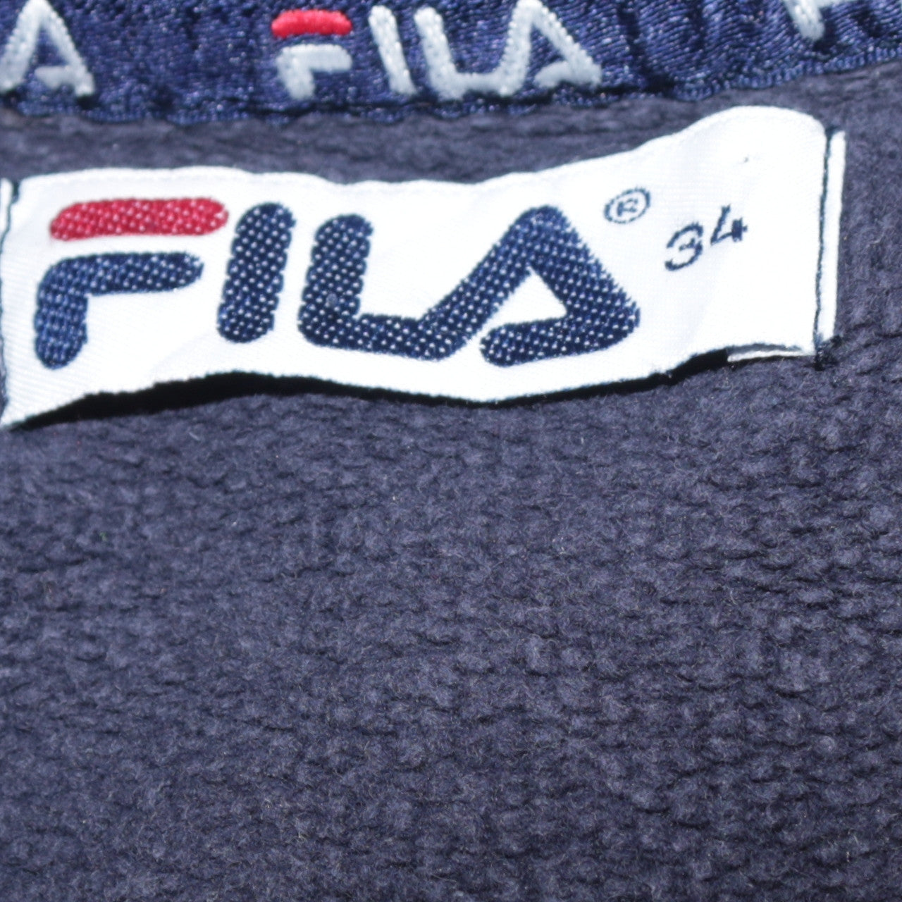 Fila Womens Navy Blue Logo Sweatshirt Size 6 Classic Pullover