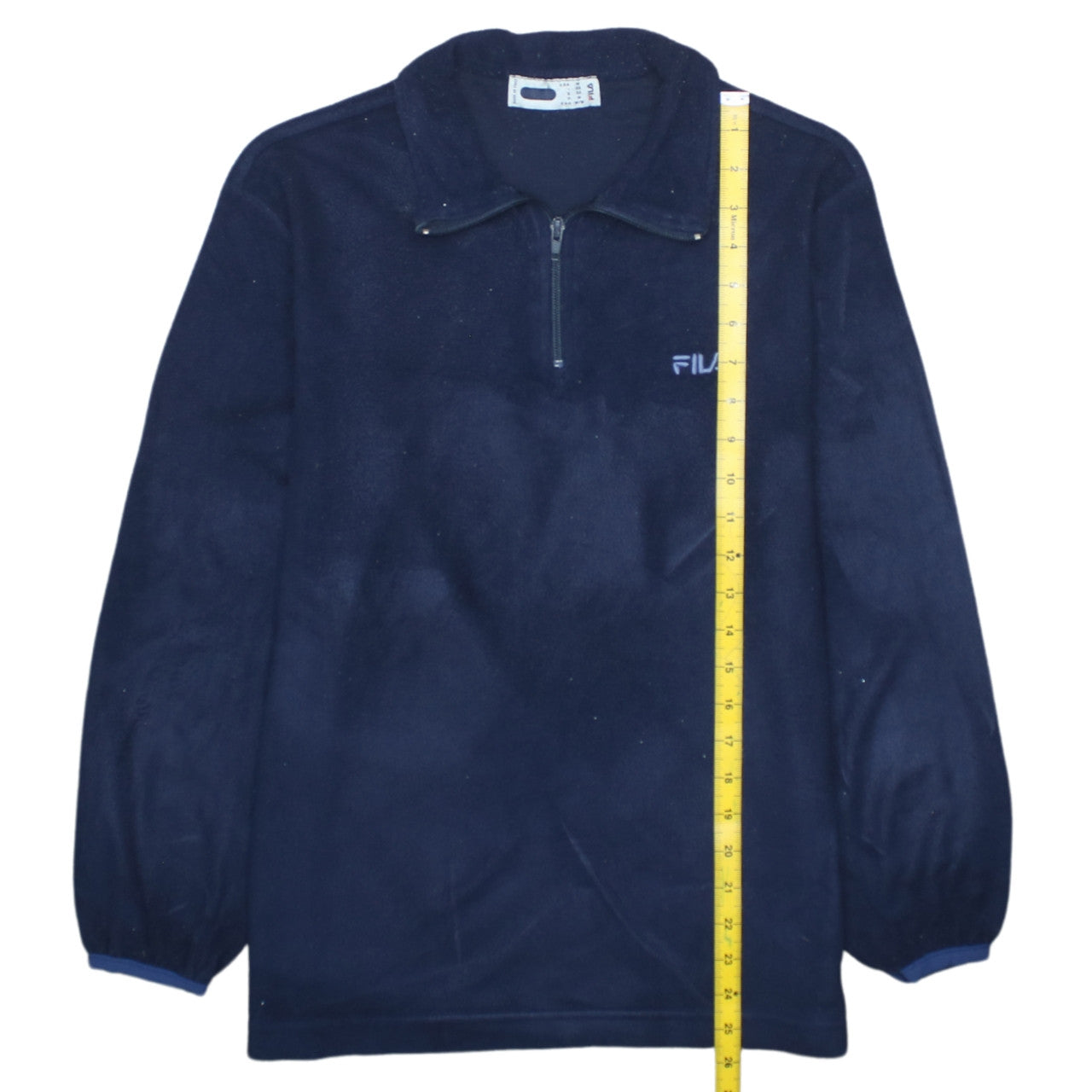 Fila Men's Blue Fleece 1/4 Zip Pullover Sweatshirt M