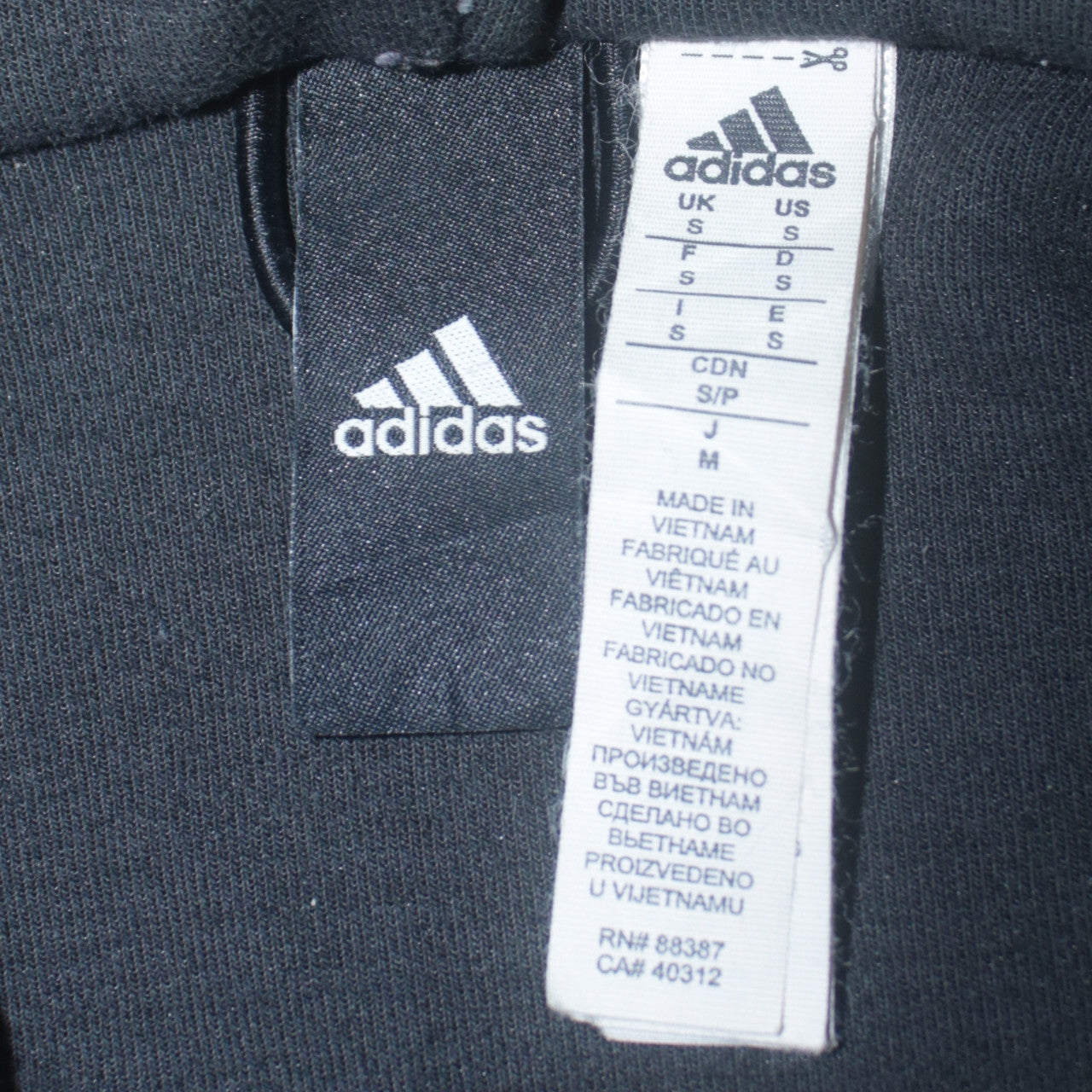 Adidas Men's Black Full Zip Hoodie Size S Gym Training Sweater