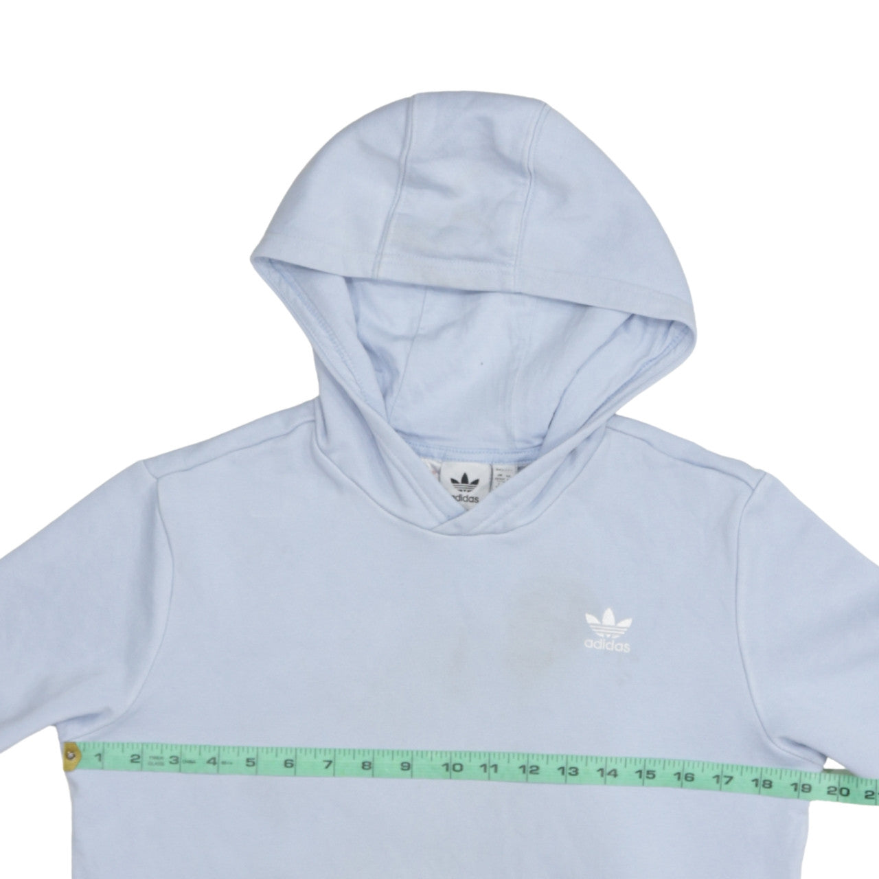 Adidas Girls Blue Pullover Hoodie Size 13-14 Years Logo Sweatshirt