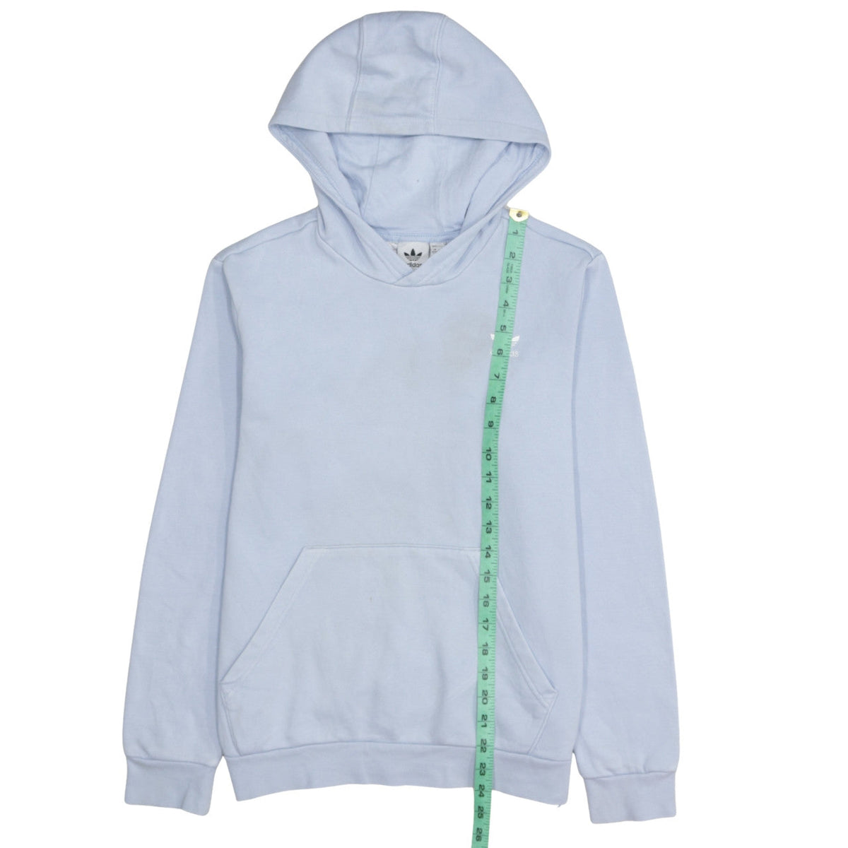 Adidas Girls Blue Pullover Hoodie Size 13-14 Years Logo Sweatshirt