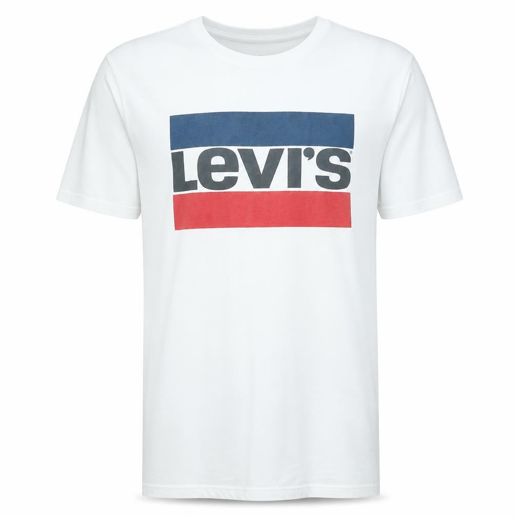 Levi’s Men’s White Logo Short Sleeve Crew Neck Cotton T-Shirt M