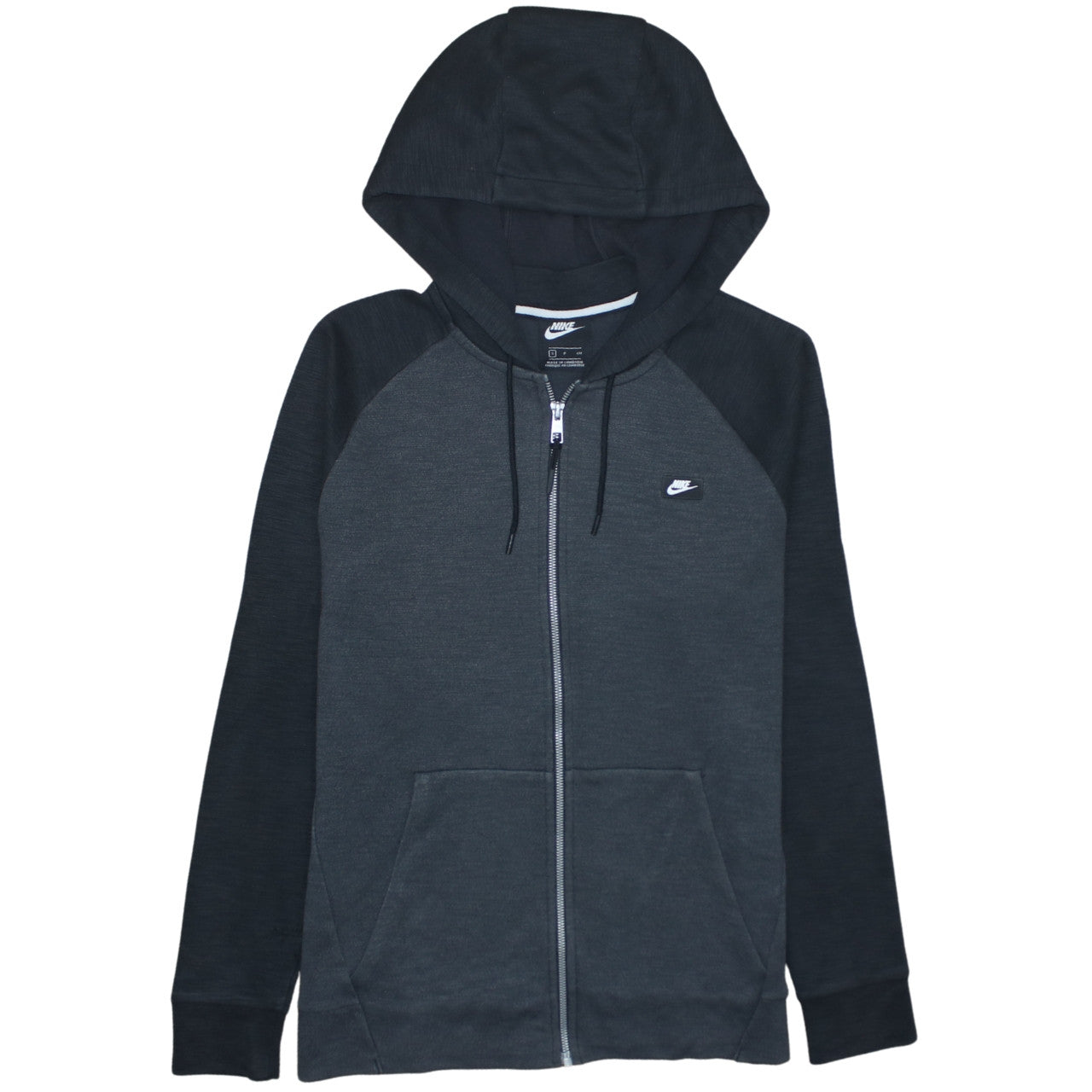 Nike Men's Grey Full Zip Hoodie Size S Lightweight Sportswear