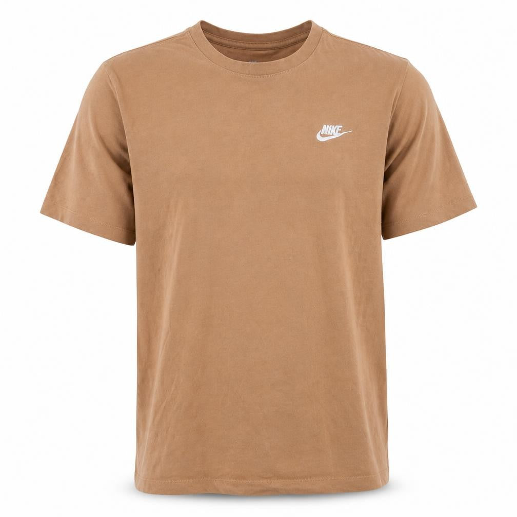 Nike Men's Beige Cotton Crew Neck Short Sleeve T-Shirt Size M