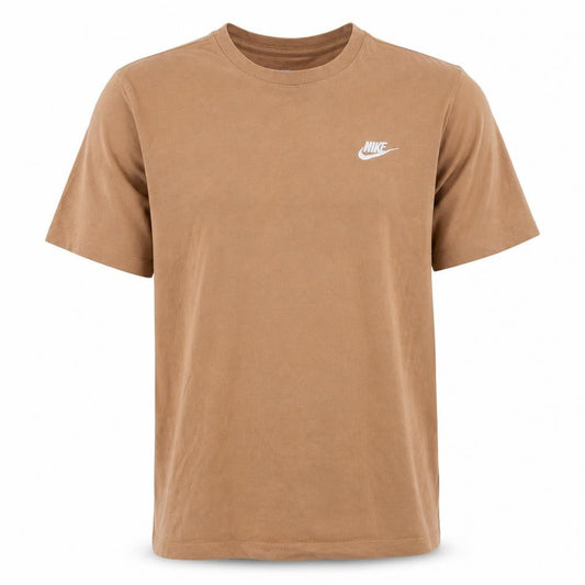 Nike Men's Beige Cotton Crew Neck Short Sleeve T-Shirt Size M