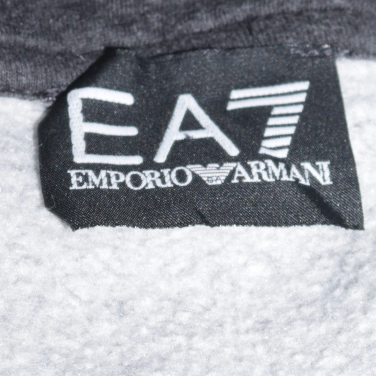 Emporio Armani EA7 Mens Black Pullover Hoodie Size M Graphic Logo Fleece