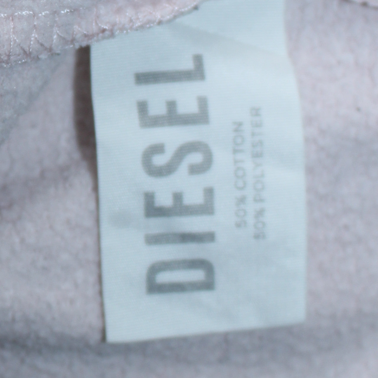 Diesel Unisex White Full Zip Hoodie M Cotton Fleece