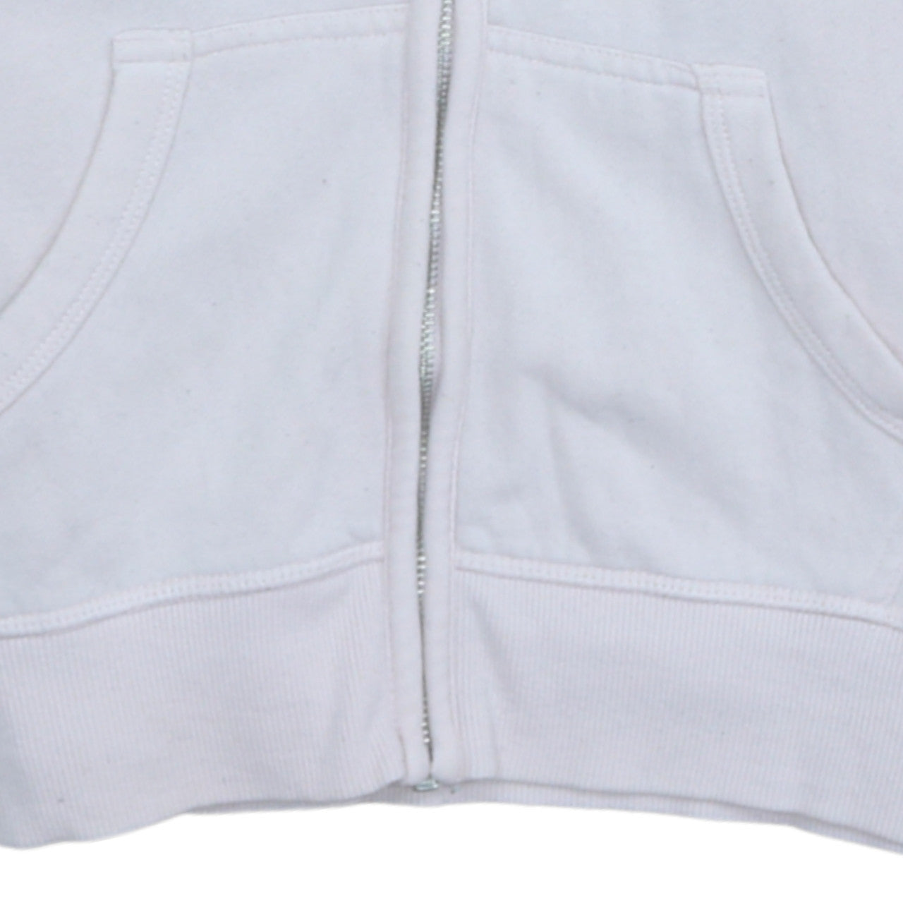 Diesel Unisex White Full Zip Hoodie M Cotton Fleece