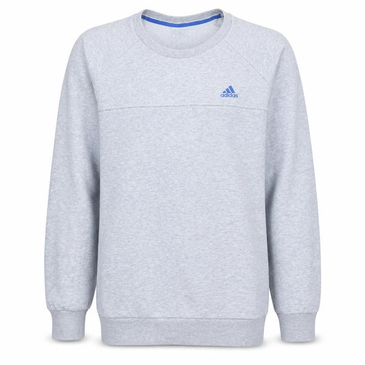 Adidas Mens Grey Small Crew Neck Pullover Sweatshirt