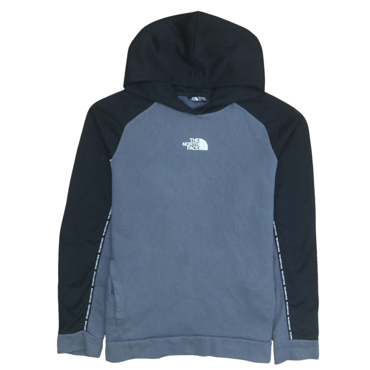 The North Face Boys Blue Black Pullover Hoodie XL Youth Cotton Blend