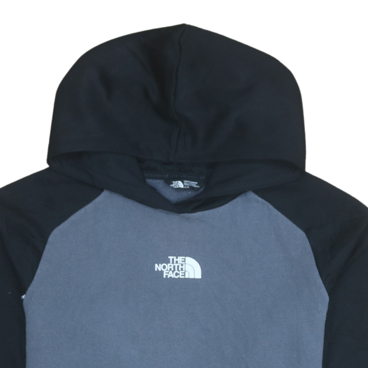 The North Face Boys Blue Black Pullover Hoodie XL Youth Cotton Blend
