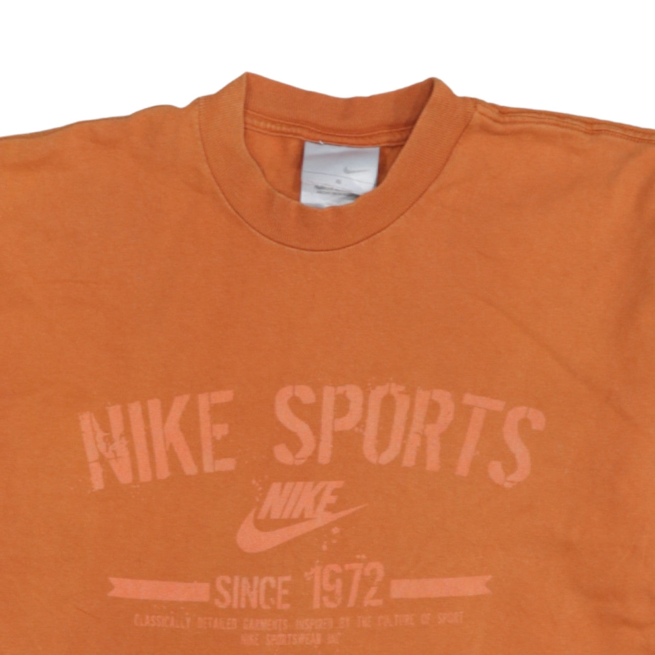 Nike Men's Orange Sports Graphic Short Sleeve T-Shirt Size S