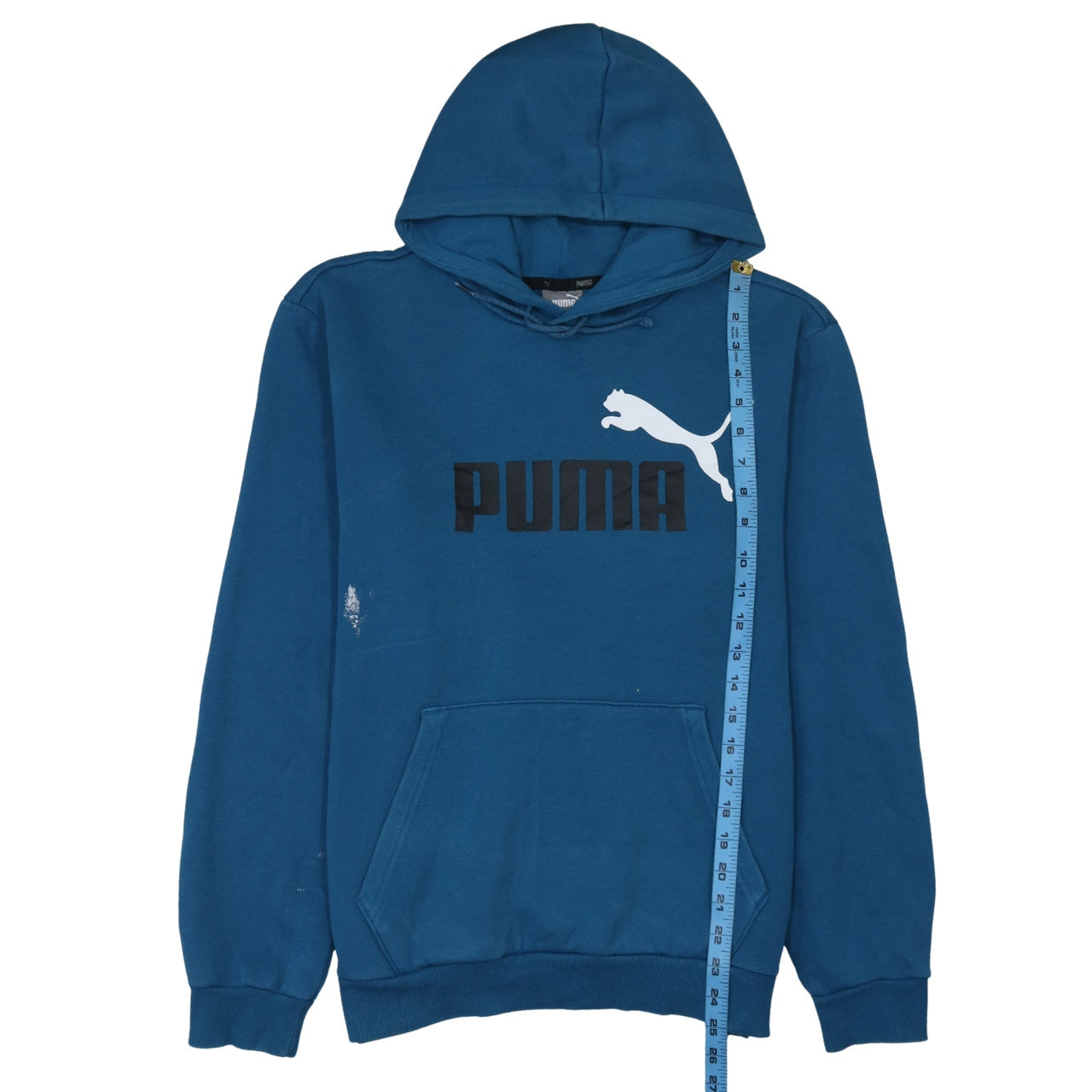 Puma Men’s Blue Pullover Hoodie Medium Fleece Sportswear