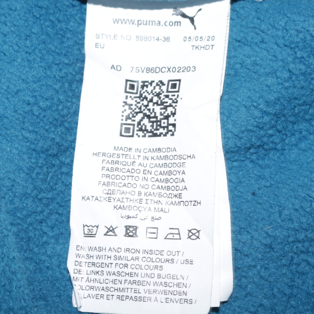 Puma Men’s Blue Pullover Hoodie Medium Fleece Sportswear