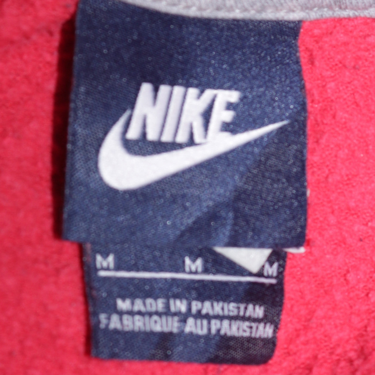 Nike Women Red Pullover Hoodie Medium Cotton Blend Logo Sportswear
