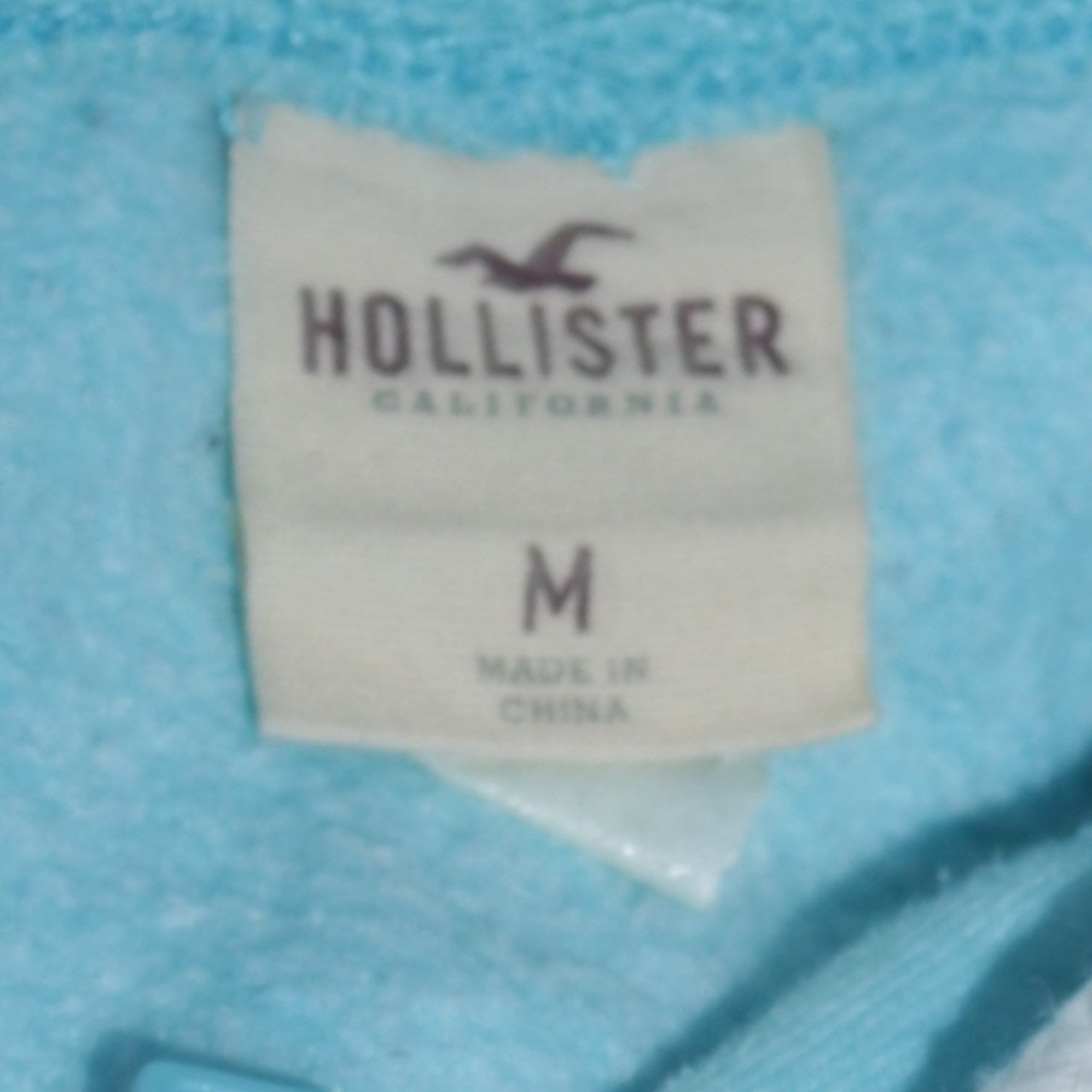Hollister Men's Blue Full Zip Hoodie M Regular Fit