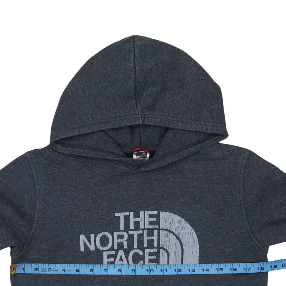 The North Face Boys Grey Pullover Hoodie XL Cotton Blend Logo Casual