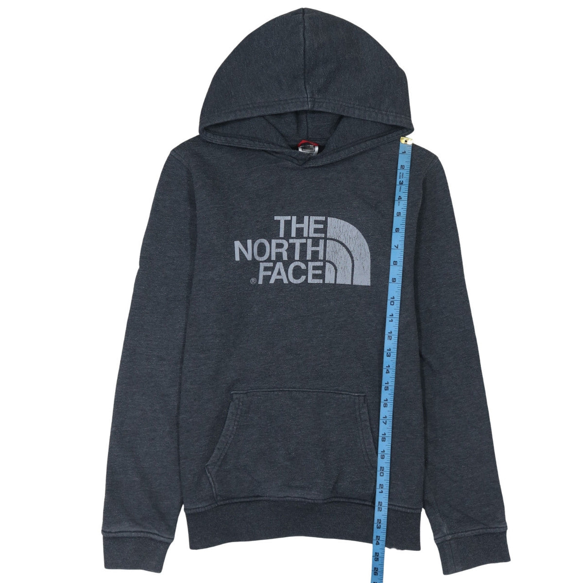 The North Face Boys Grey Pullover Hoodie XL Cotton Blend Logo Casual