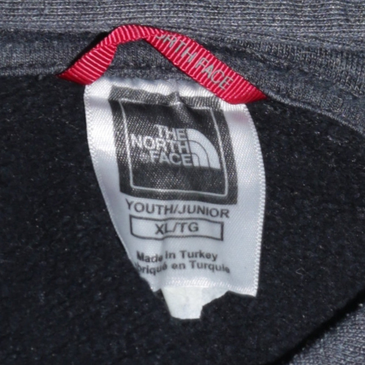 The North Face Boys Grey Pullover Hoodie XL Cotton Blend Logo Casual