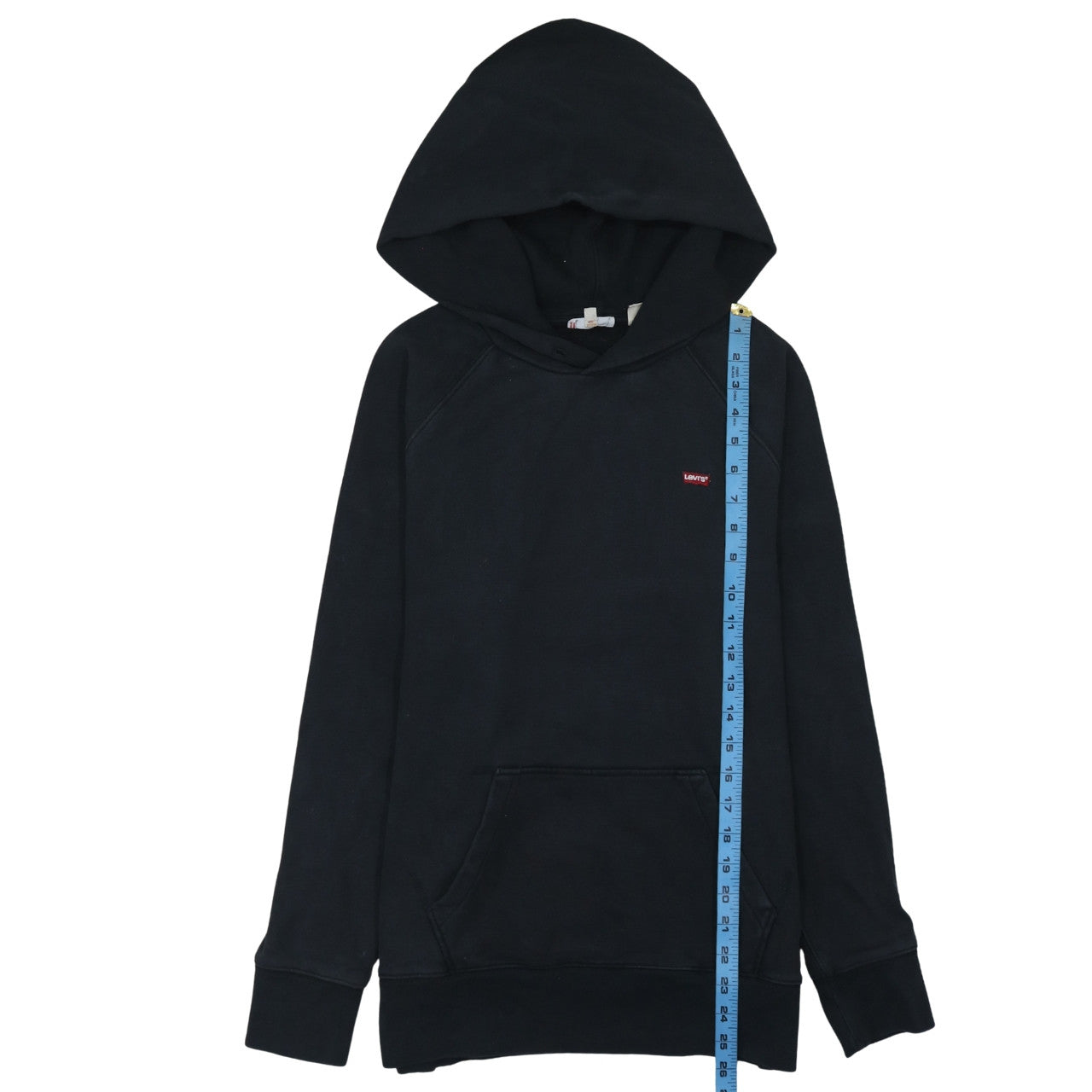 Levi's Men's Black Pullover Hoodie Size S Classic Fleece Sweatshirt