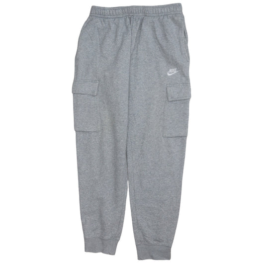 Nike Men's Grey Cargo Tapered Joggers Size M Fleece Sweatpants