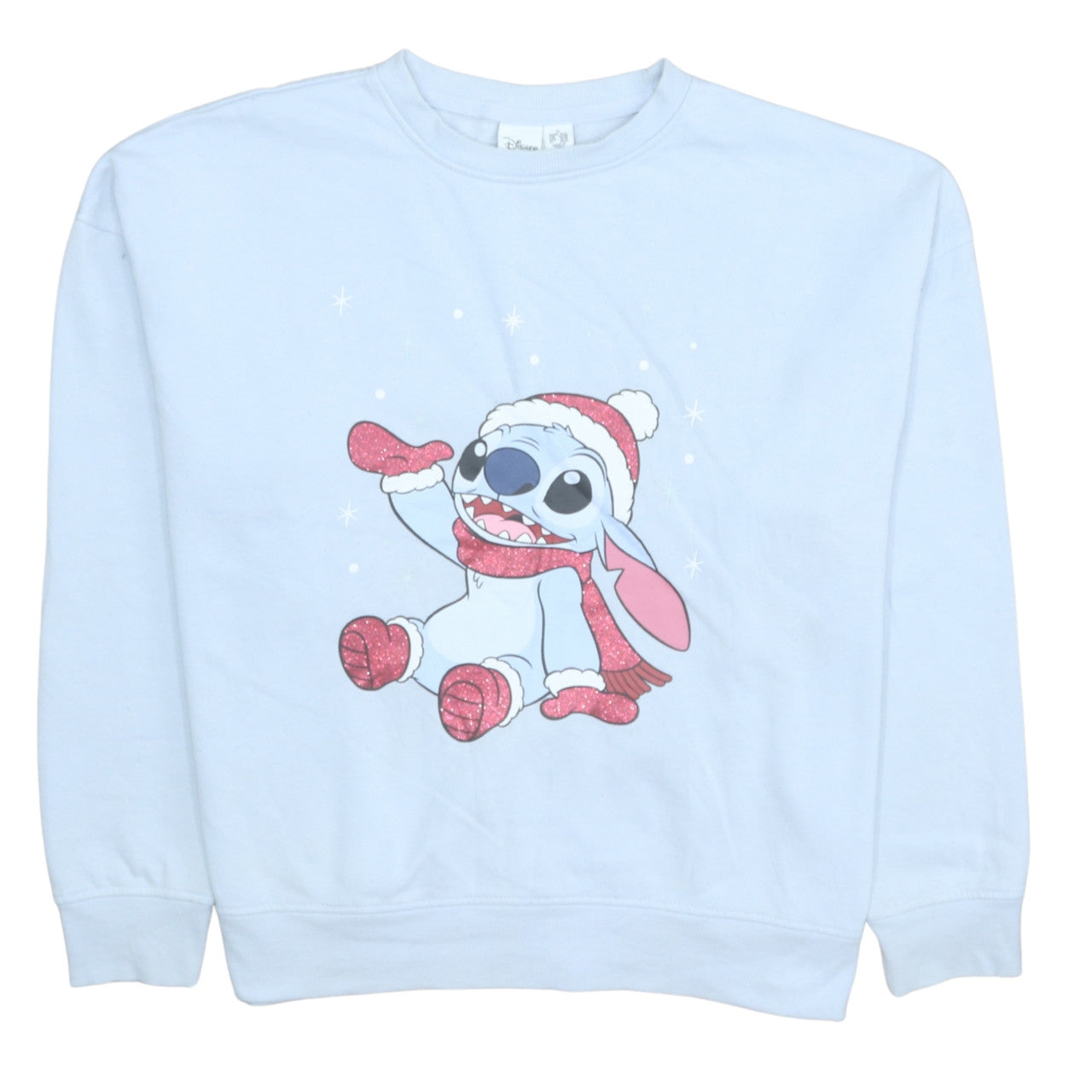Disney Primark Women Blue Stitch Christmas Sweatshirt XL